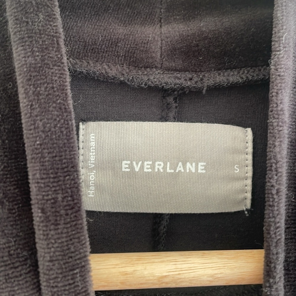 Everlane Velour Velvet Mock Neck Long Sleeve Shift Sweater Dress | S - Picture 5 of 7